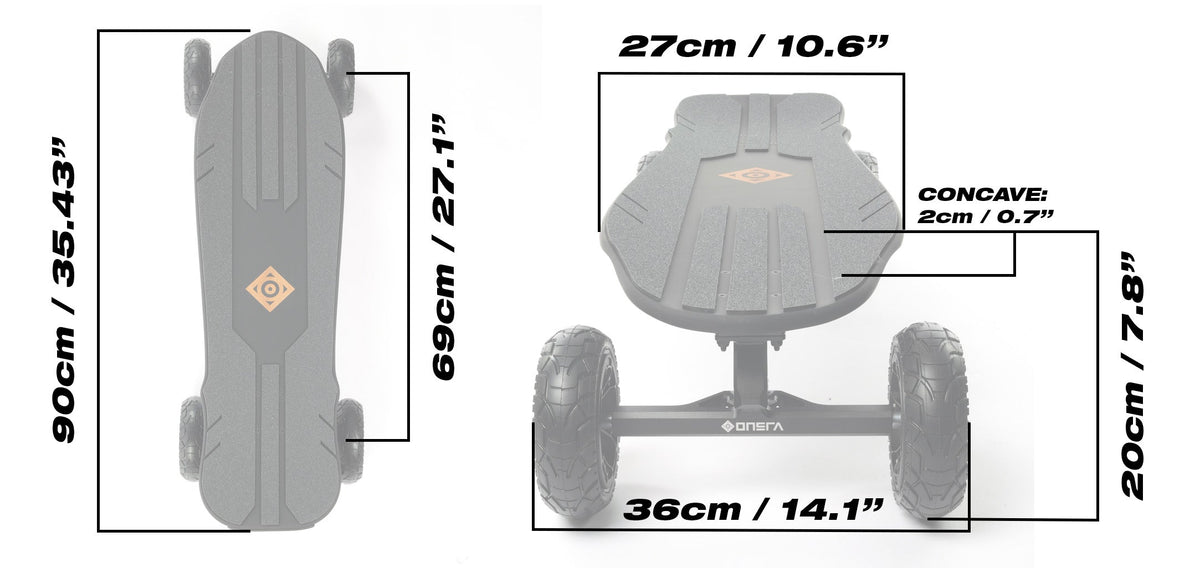 ONSRA Challenger 2.0 All Terrain measurements and dimensions