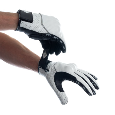 ULTRALIGHT Long-Finger White Motorbike & Eskate Gloves