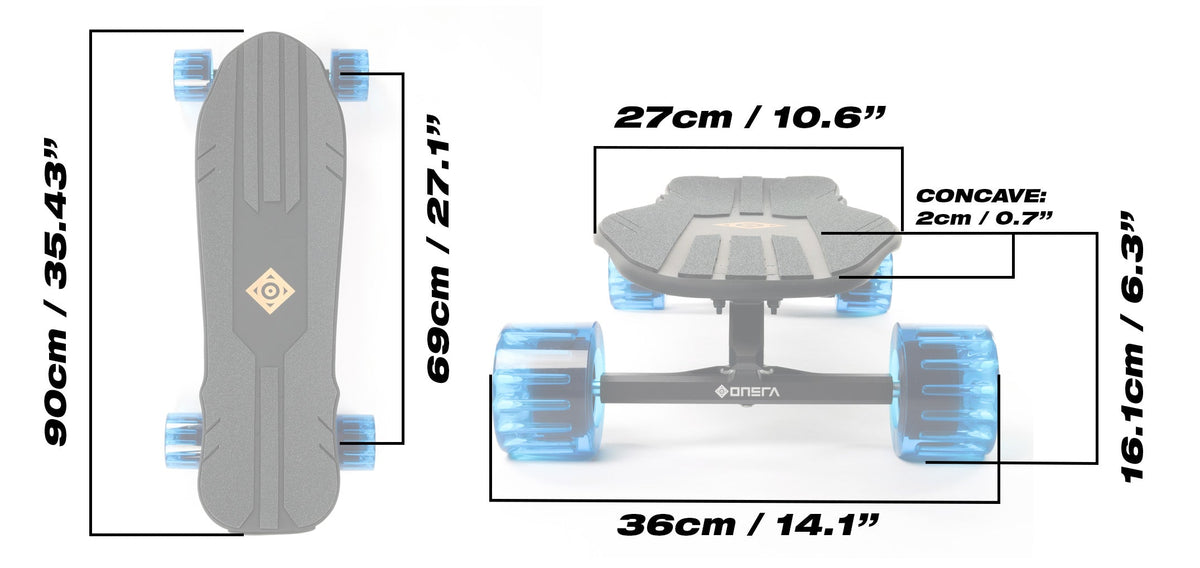 ONSRA Challenger 2.0 Street measurements and dimensions