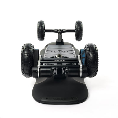 Challenger 2 electric skateboard with kicktail deck, all-CNC trucks and components, high performance esk8 longboard for commuting and carving