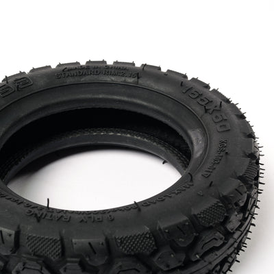 165mm off-road electric skateboard tire with thick reinforced sidewalls and aggressive all-terrain tread pattern
Heavy duty 165mm AT tire for electric skateboards designed for dirt trails, gravel, and off-road riding