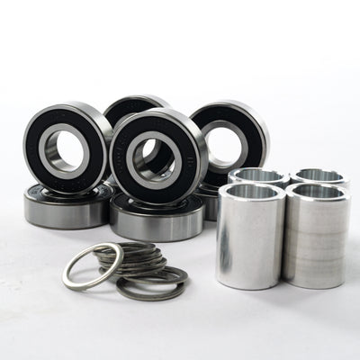 VELAR 2.0 Bearing Kit – 8x 6001RS + 4 Spacers + 8 Washers for 57mm CNC Hubs
