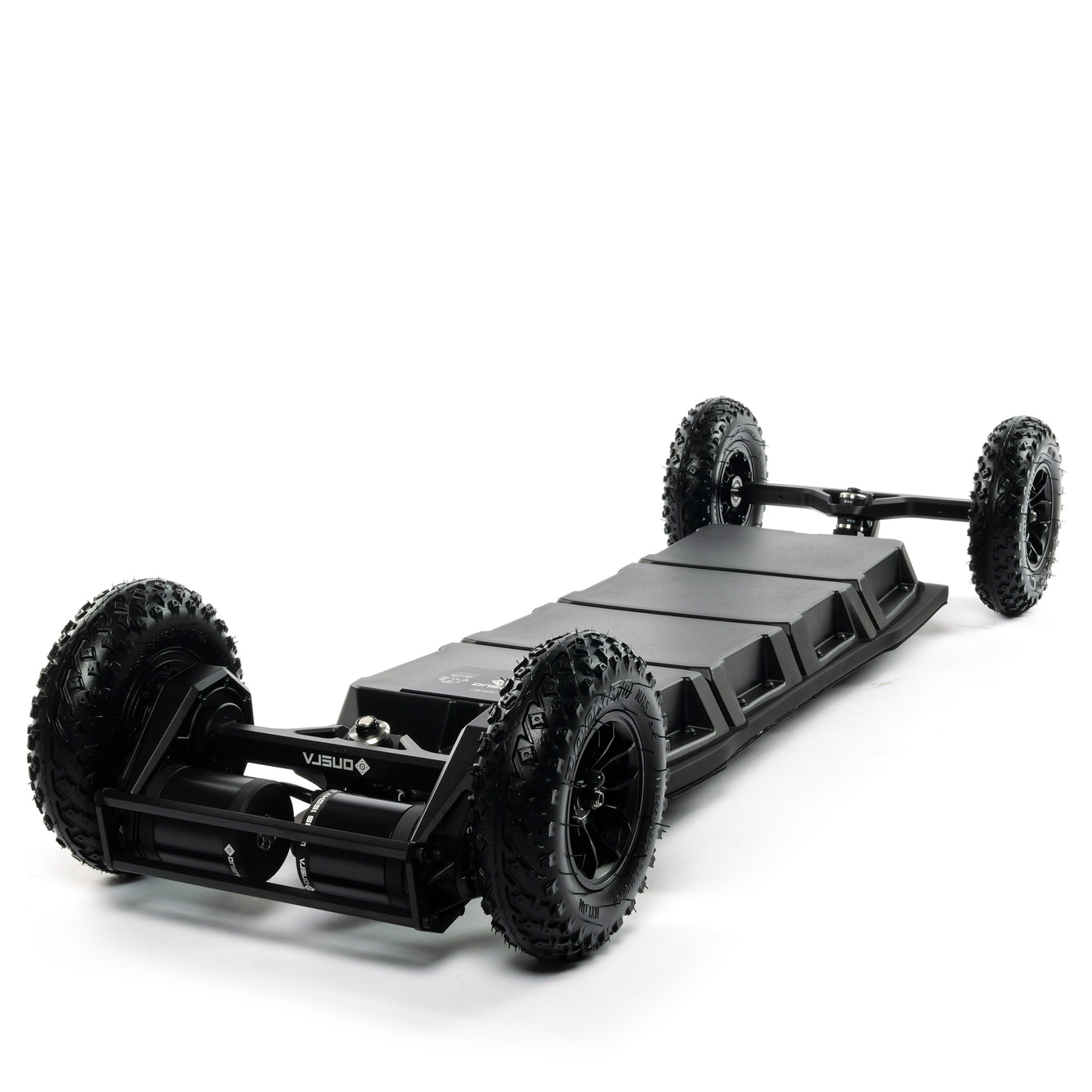 ONSRA BLACK Carve 4 premium electric longboard with a flexible bamboo deck, Gear Drive drivetrain, 14S battery, precision trucks, and all-terrain wheels, shown in a side profile.